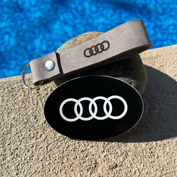 Audi Suede Key Ring Fob and Decal Sticker - Picture 8 of 8